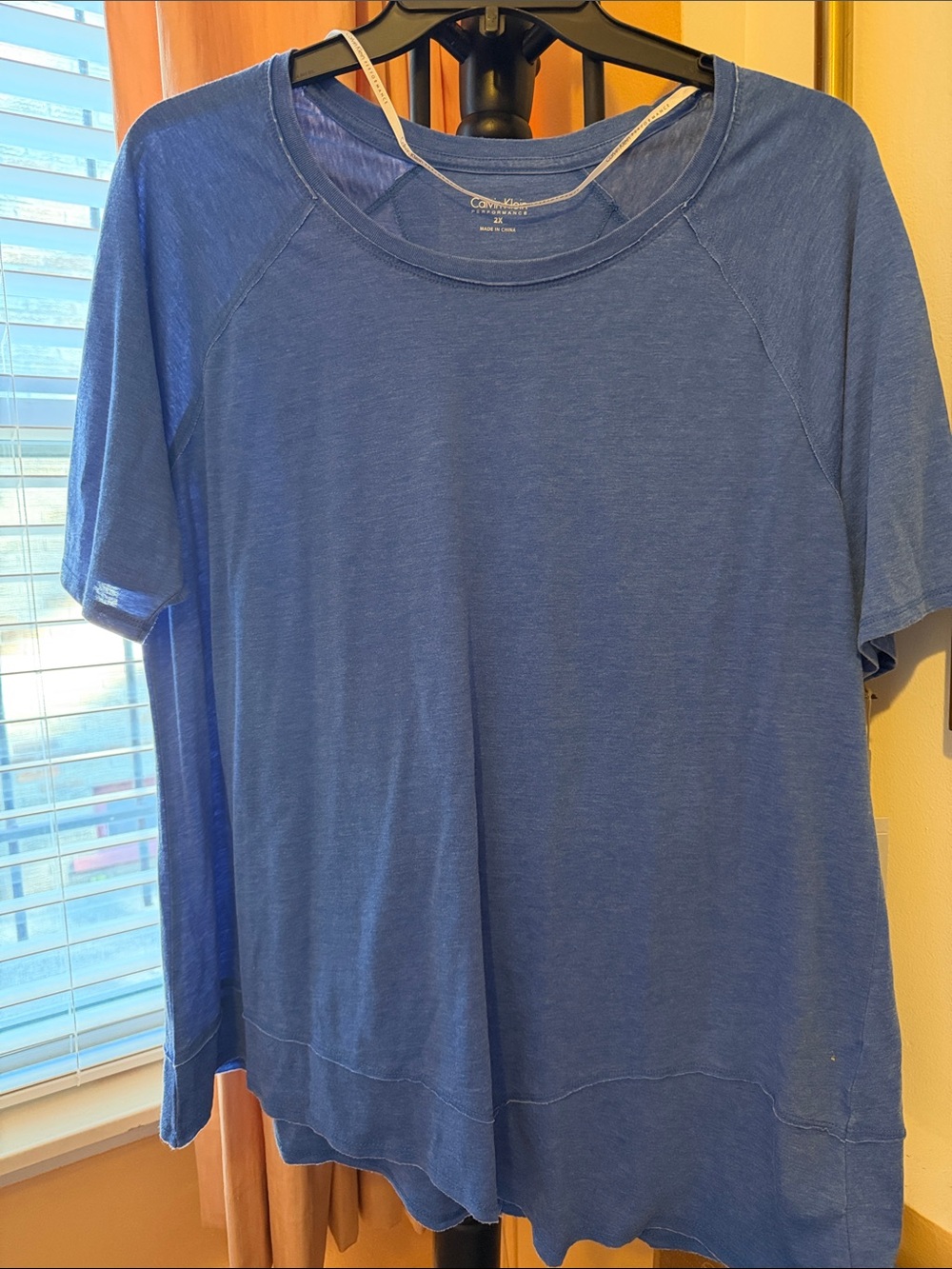 Calvin Klein Blue Short-Sleeve Modal Blend Tee